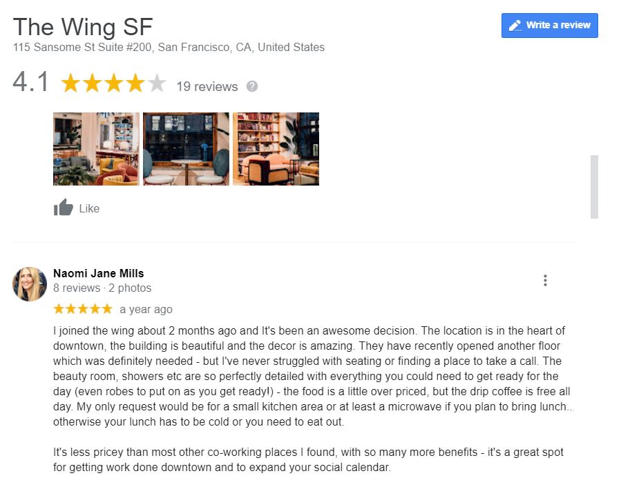 The Wing Coworking Space San Francisco: Review, Pricing, Amenities, Images [2021] 1
