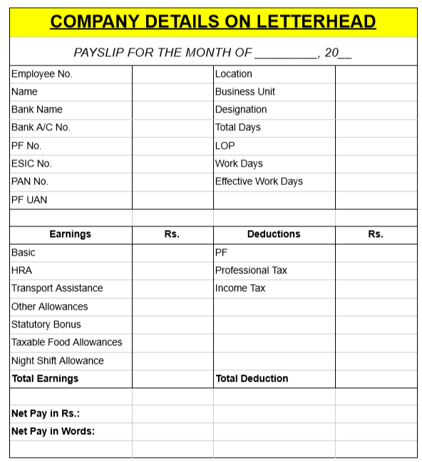 Salary Slip Download Format Components Amp Importance In Uae Riset