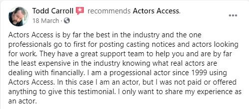 actors access jobs