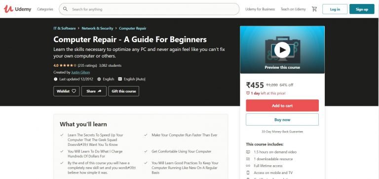 6 Best & Free Computer Repair Classes & Courses: Pricing, USPs, Review