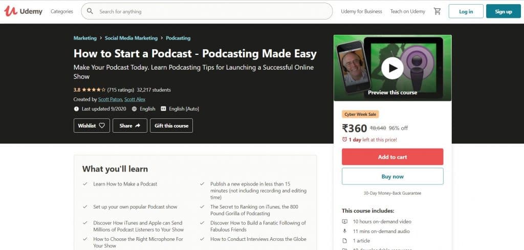 How to Start a Podcast - Podcasting Made Easy (Udemy) 