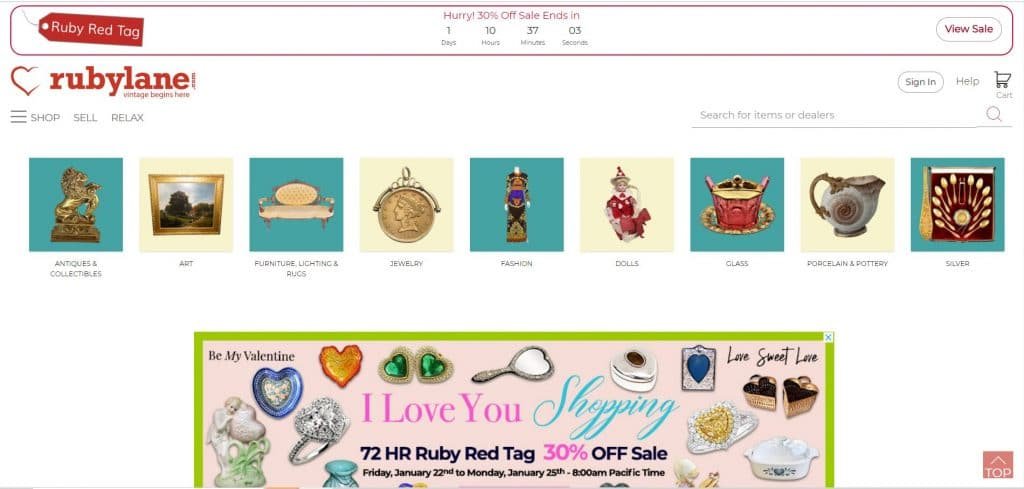 Ruby Lane Homepage