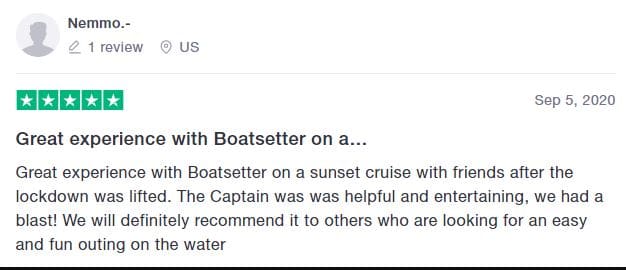 Boatsetter positive review