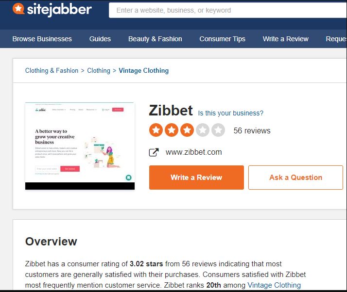 Zibbet reviews