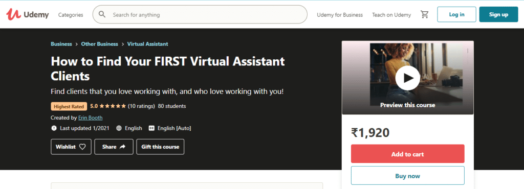 How to Find Your FIRST Virtual Assistant Clients (Udemy)
