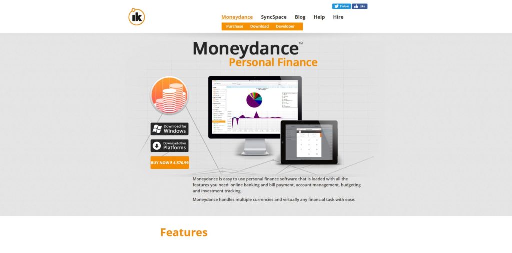 Moneydance homepage
