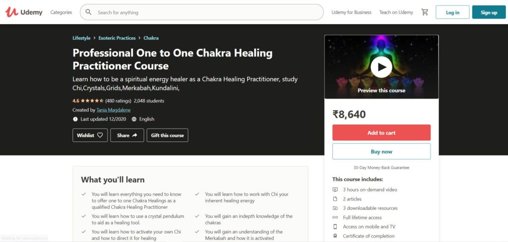 Professional One to One Chakra Healing Practitioner Course