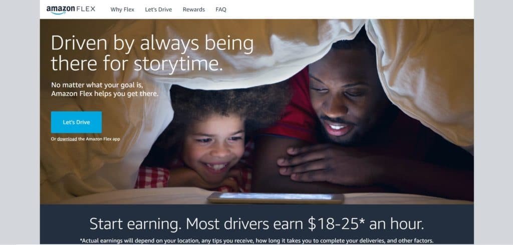 Amazon Flex Homepage