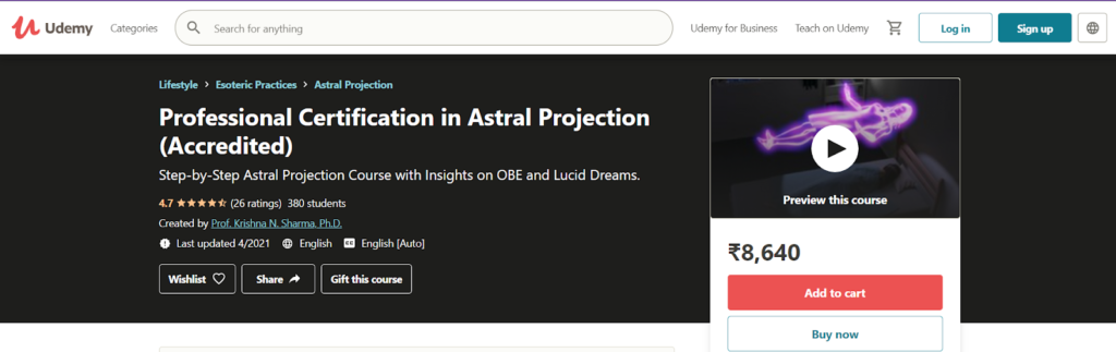 Professional Certification in Astral Projection (Accredited) Course