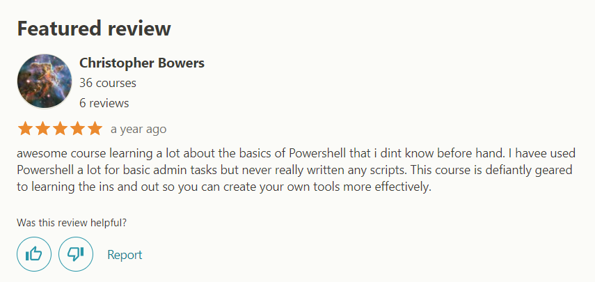 Advanced Scripting & Tool Making using Windows PowerShell Review