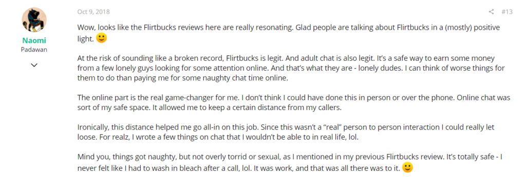FlirtBucks Positive Review