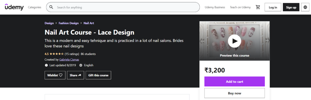 Nail Art Course- Lace Design Course