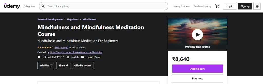 Mindfulness and Mindfulness Meditation Course
