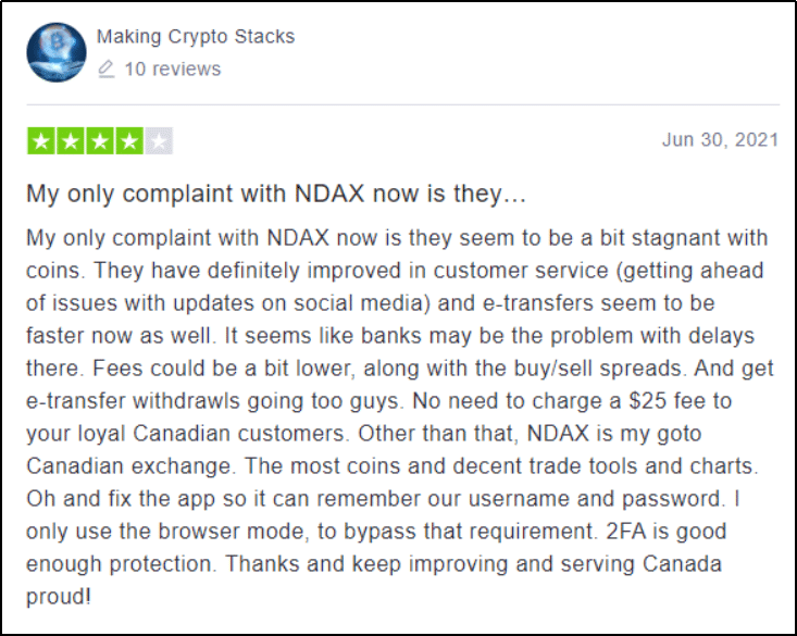 ndax positive review