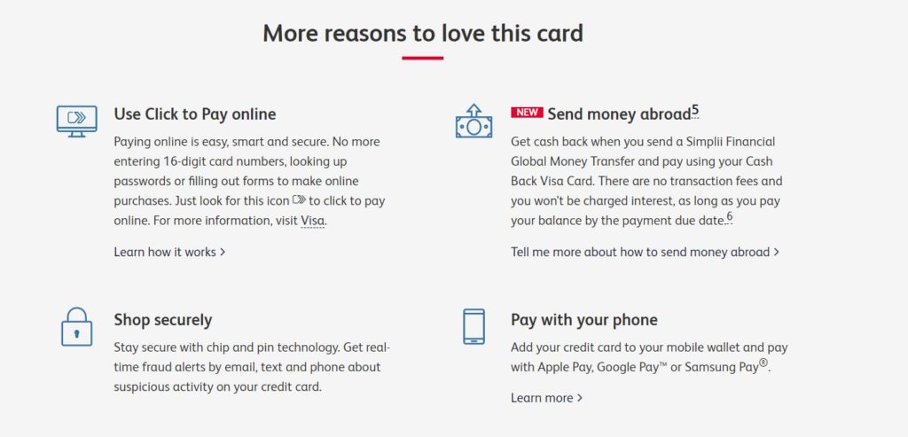 Simplii Financial Debit Card additional features