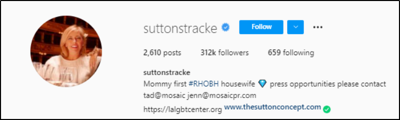 Sutton Stracke Instagram