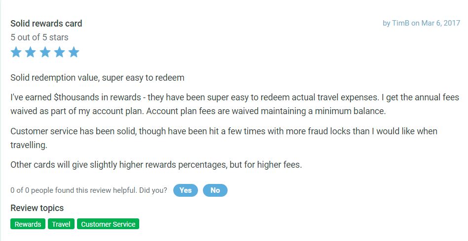 Expedia for TD Positive Review