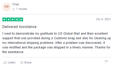 US Global Mail Positive Review 