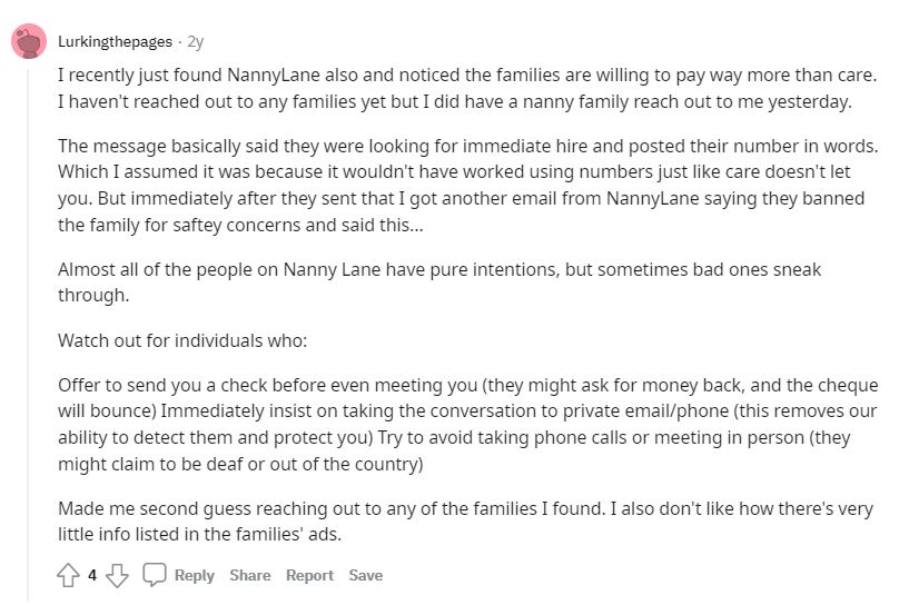 Nanny Lane Negative Review