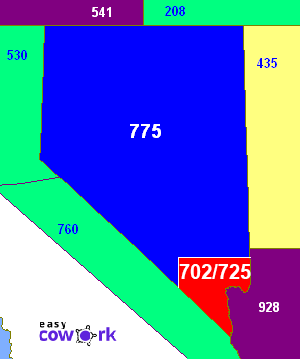 702 area code map