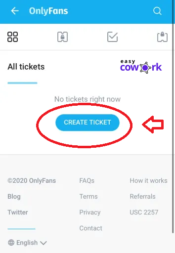 OnlyFans Support Using Tickets 