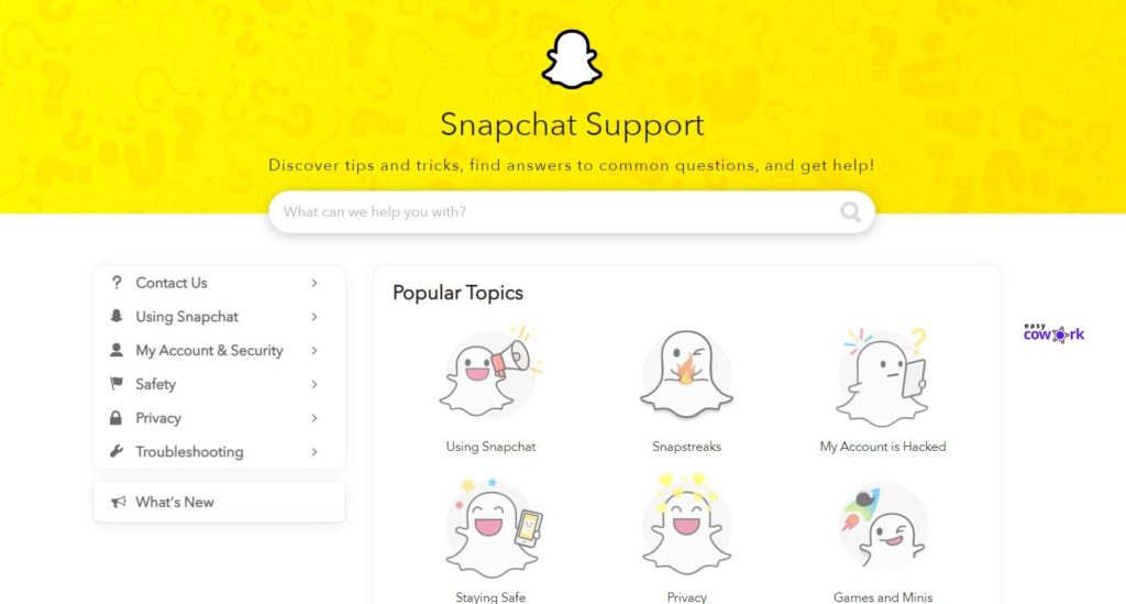 Snapchat Customer support