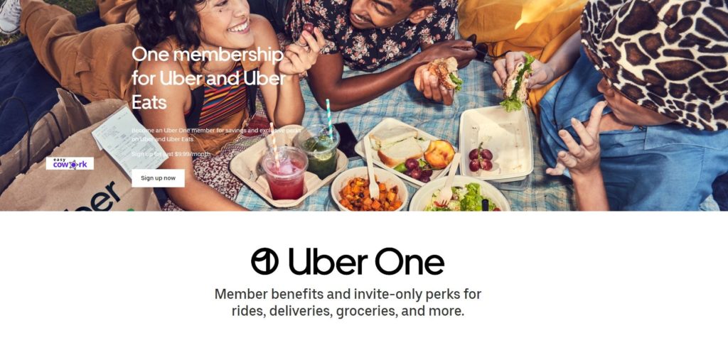 Uber One Homepage