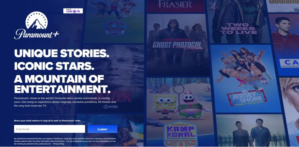 Paramount Plus Homepage